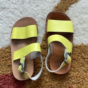 Freshly picked leather yellow sandals size 7